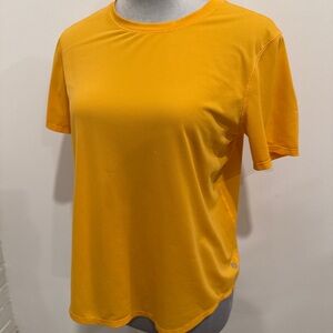 Lululemon Athletica High Neck Run and Train Tee Mango Dream Size 8